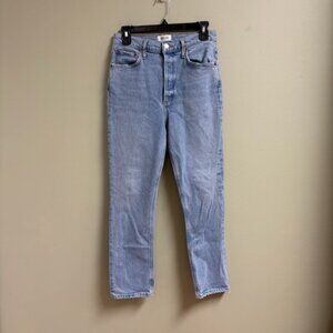AGOLDE Riley High Rise Straight Crop Jeans Size 27 Button Fly Organic Cotton‎